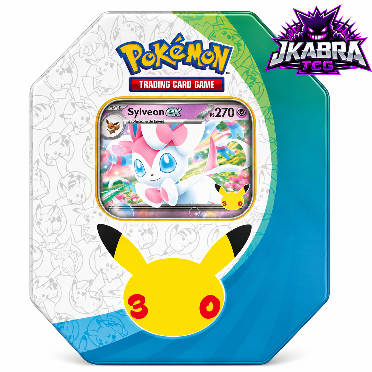 PREVENTA – 30.º Aniversario – Lata Sylveon ex / Tin Sylveon ex / INGLÉS