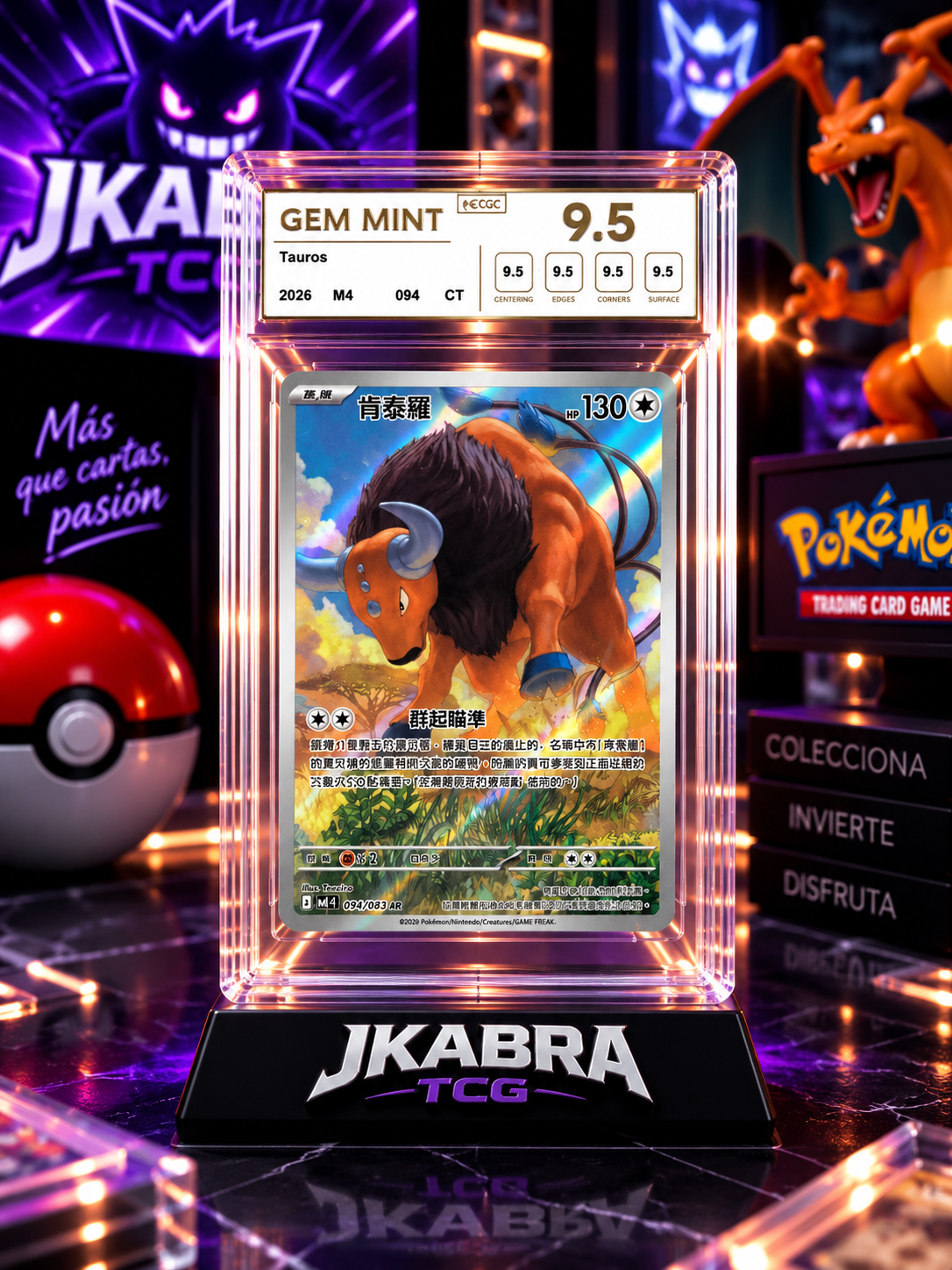 Tauros 094/083 AR – Gem Mint 9.5 – Pokémon TCG Chino Tradicional 2026