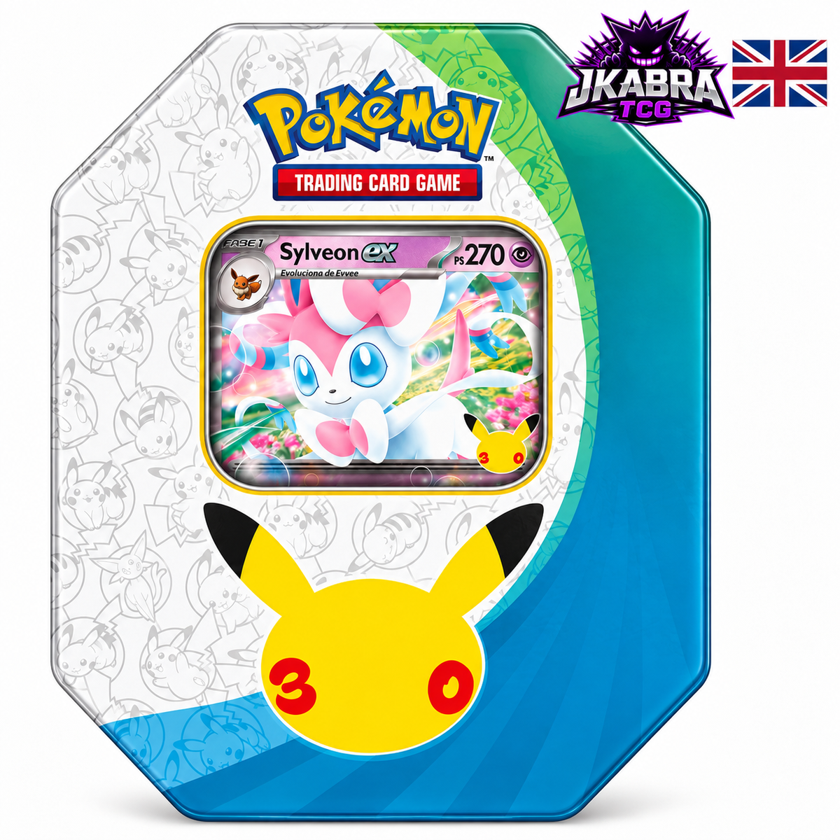 PREVENTA – 30.º Aniversario – Lata Sylveon ex / Tin Sylveon ex / INGLÉS