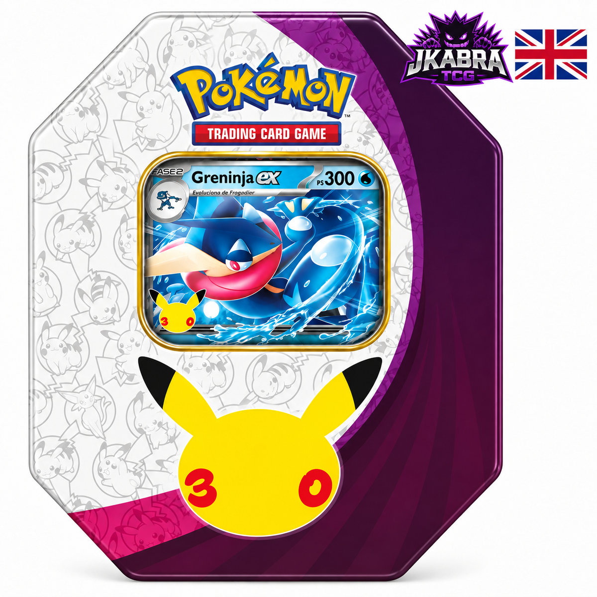 PREVENTA –  30.º Aniversario – Lata Greninja ex / Tin Greninja ex / INGLÉS